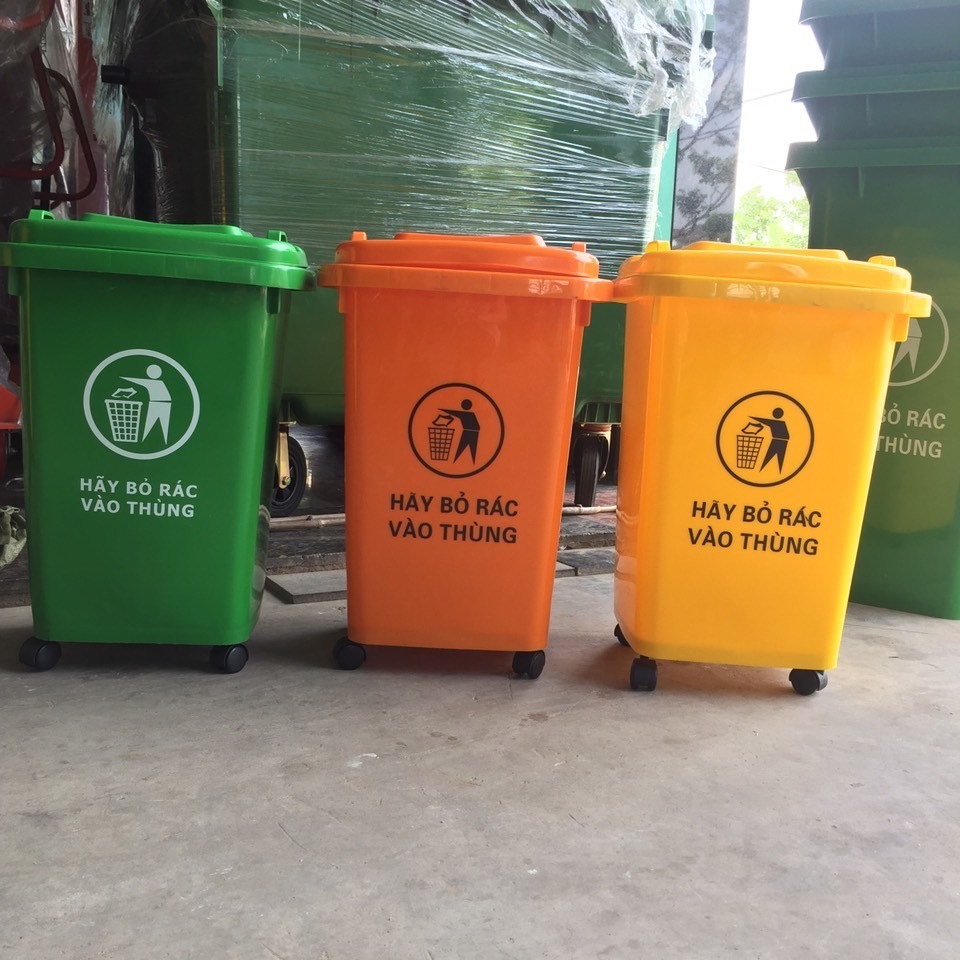 Thùng rác nhựa HDPE 60 lít công cộng